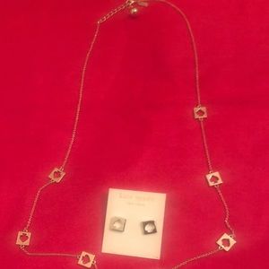 Kate spade necklace and earrings